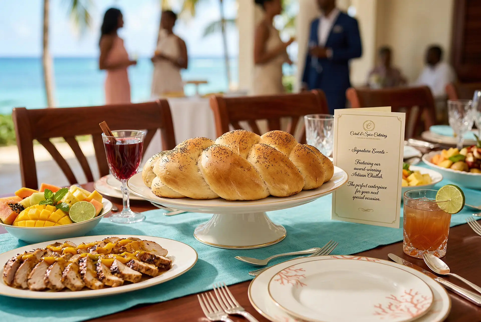 Caribbean catering service chala bread advertising photo AI by Derek Galon Dominica-after