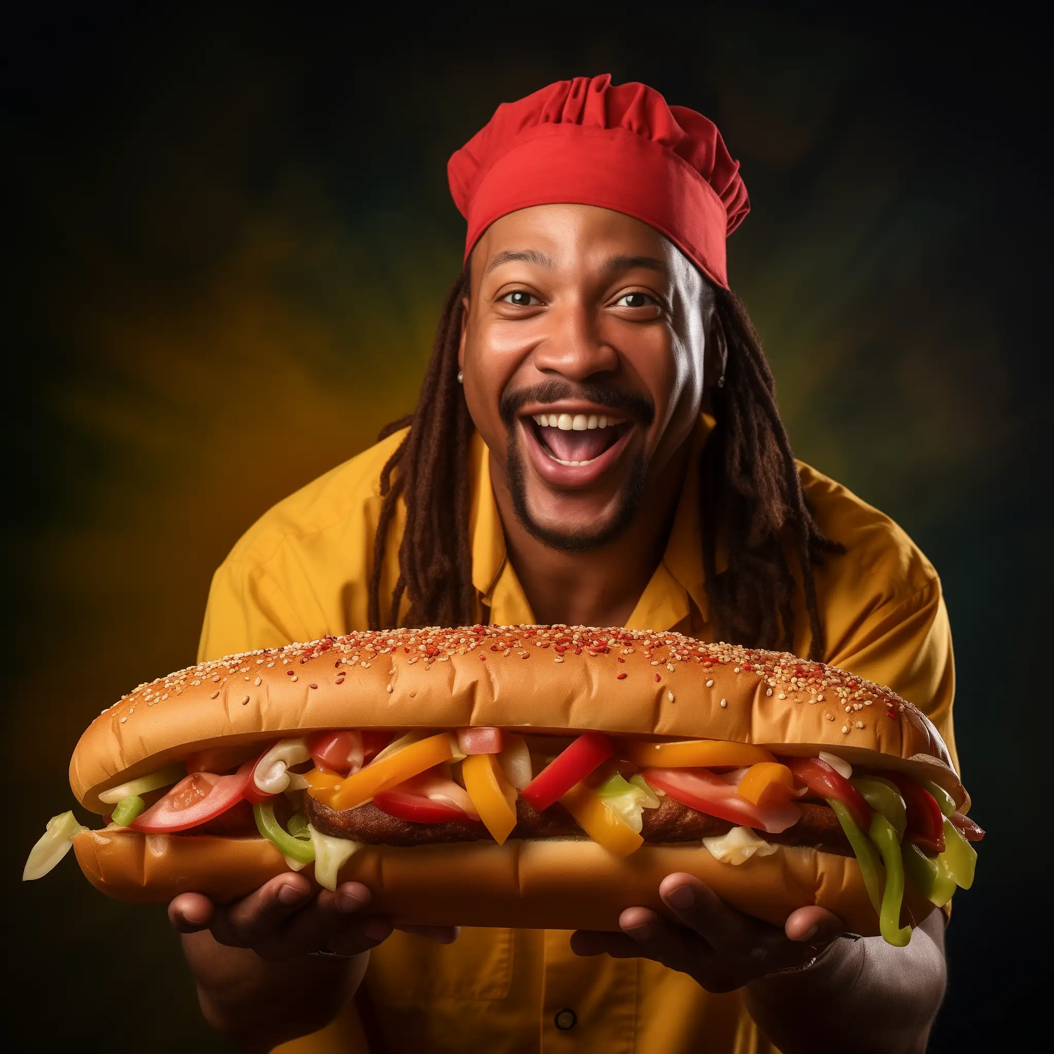 Caribbean fast food sandwich advertising AI by Derek Galon- Dominica-3