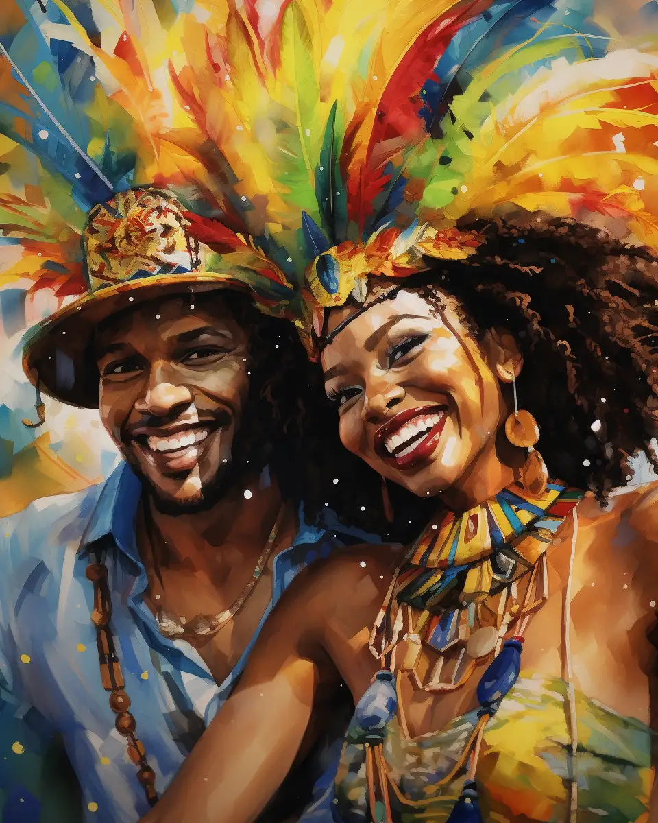 Carnival mas advertising creative image by Derek Galon, photographer, Dominica.