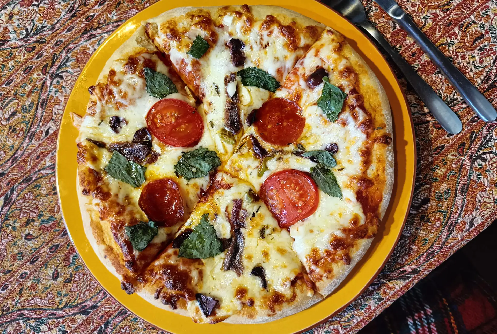 Fine pizzeria photo AI advertising, Dominica, by Derek Galon ERA-before