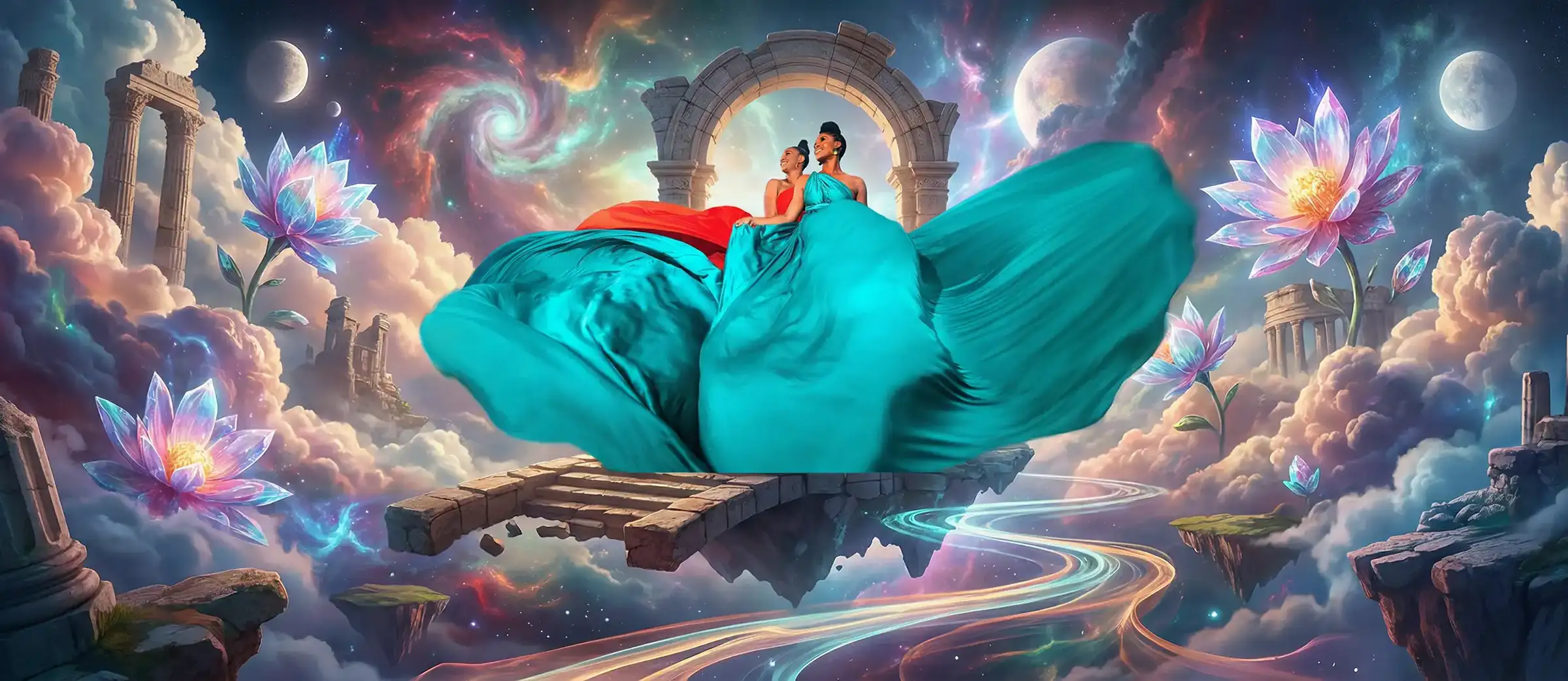 Flying dress advertising dominica photo AI by Derek Galon FRPS -after