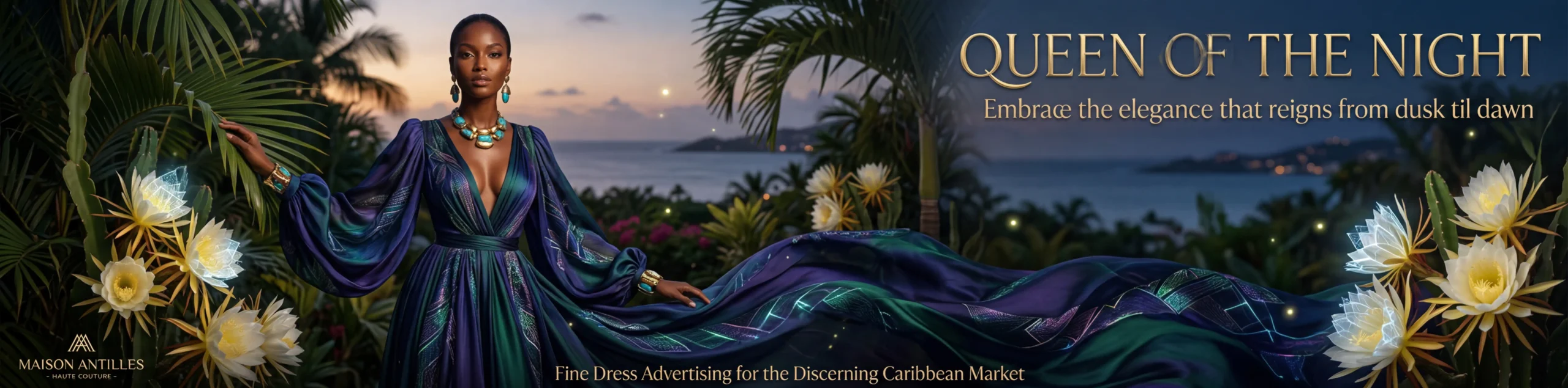 advertising image for Caribbean fashion high end clientele
